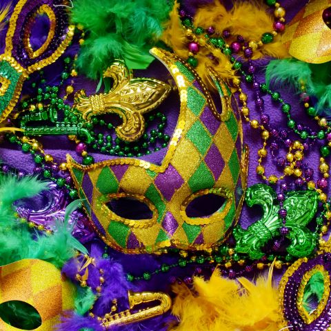 Mardi Gras River Parade Float on The San Antonio River Walk